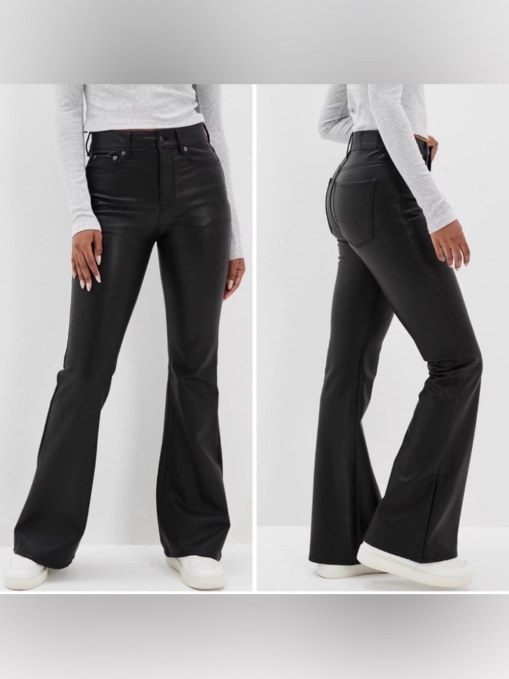 American Eagle Faux Leather‎ Flared pants